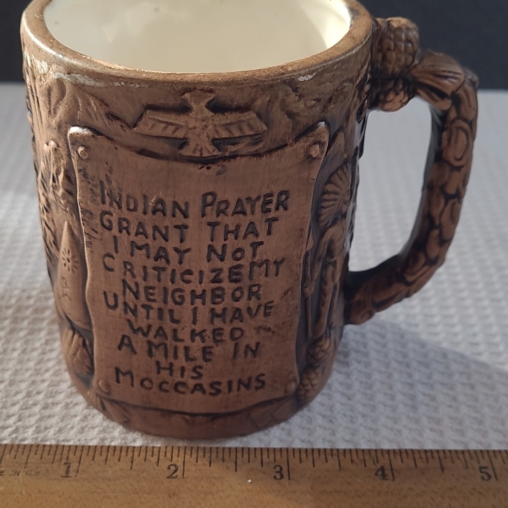 3-D Old West Native American Chief Pioneer designed mug - Picture 3 of 7